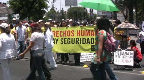 Human Rights demand in Mexico 스톡 동영상 5023160