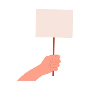 Human rights discriminatory banner. Vector illustration in cartoon style on a Stock Illustration