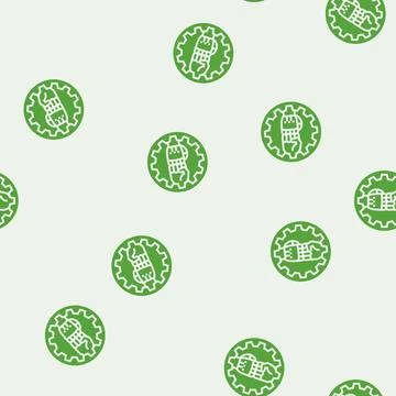 Human robot collaboration industry 5 glyph seamless pattern Stock Illustration