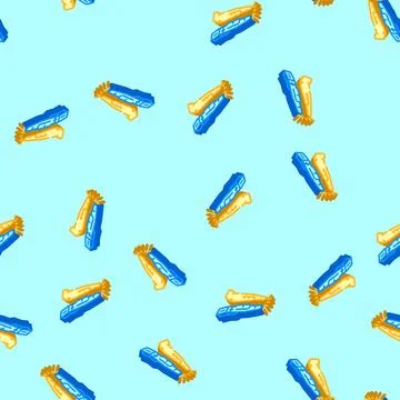 Human robot interaction industry 4 isometric icon seamless pattern Stock Illustration