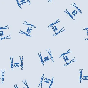 Human robot interaction industry glyph seamless pattern Stock Illustration