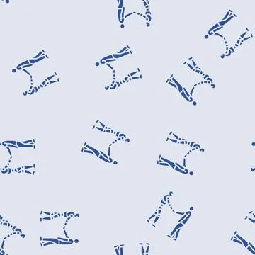 Human robot interaction social robotics glyph seamless pattern Stock Illustration