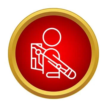 Human with robotic exoskeleton arm assisting mobility Stock Illustration