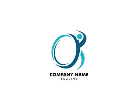 Human running vector logo character Stock Illustration