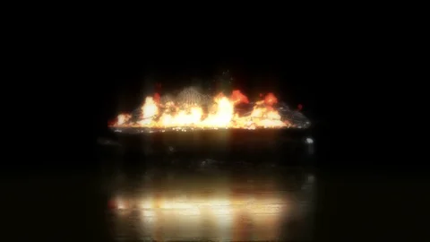 Human Sacrifice Burning on a Stone Altar Stock Footage 91798352