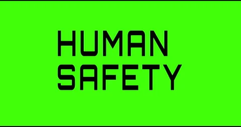 Human safety text green screen, masked glitched effect. Stock Footage 132622150
