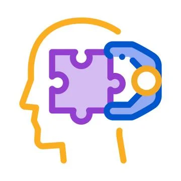 Human search engine optimization icon vector outline illustration Stockillustratie