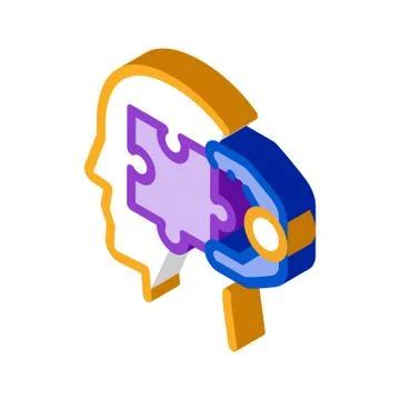 Human search engine optimization isometric icon vector illustration Illustrazione stock