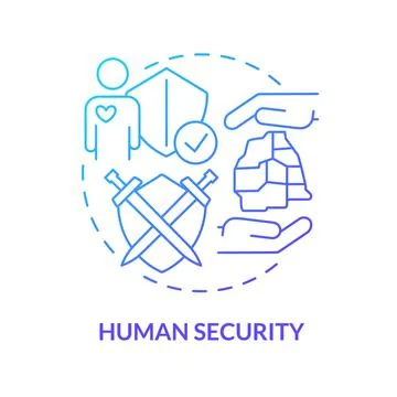 Human security blue gradient concept icon Stock-Illustration