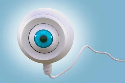 Human security camera Illustrazione stock