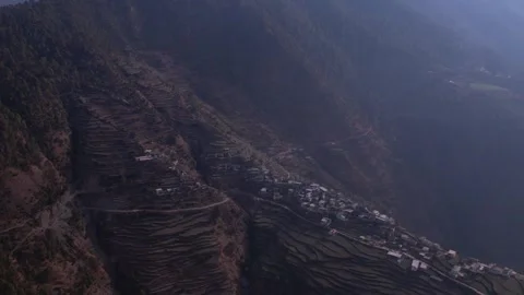 Human Settlement in Hills of Uttarakhand Video stock 310949109