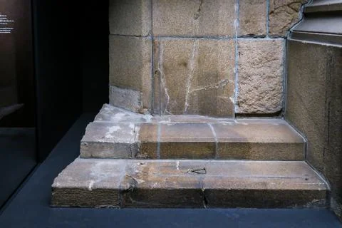 Human Shadow Etched in Stone, at the Hiroshima Peace Memorial Museum Fotos de archivo