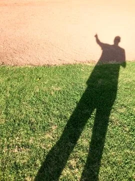 Human shadow on ground Stock Photos