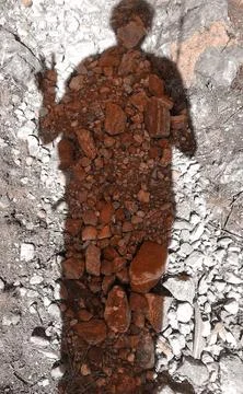 Human shadow reflected on the ground 1 Stock Photos