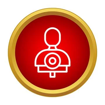 Human shape firing target for marksmanship training icon イラスト素材