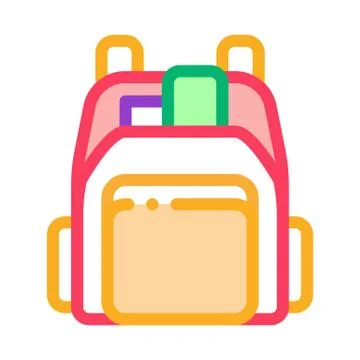 Human Shop Backpack Icon Vector Outline Illustration Stockillustratie