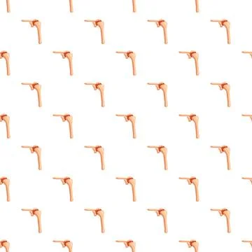 Human shoulder joint anatomy bone seamless pattern Stock Illustration