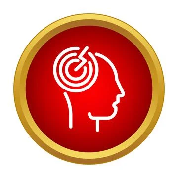 Human side profile with idea spark icon Illustrazione stock