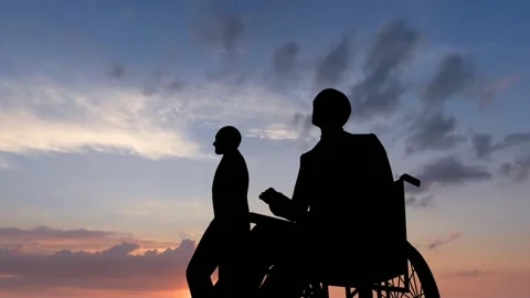 Human Silhouette Activity Under Bright Clear Sky Stock Footage 329082850