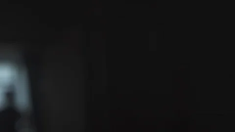 Human silhouette in corridor Stock Footage 95936419