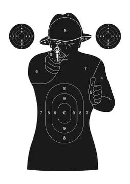Human silhouette target Stock Illustration