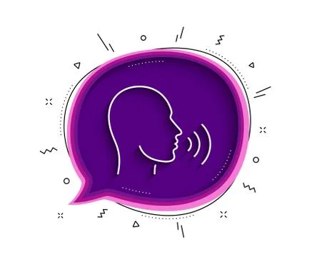 Human sing line icon. Talk sign. Vector Stock Illustration