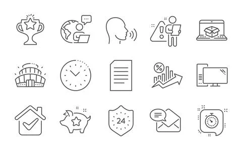 Human sing, Loyalty points and Document icons set. Loan percent, New mail and Stock Illustration