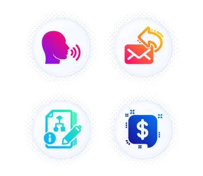 Human sing, Share mail and Algorithm icons set. Payment message sign. Talk, New イラスト素材