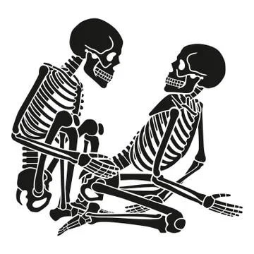 Human skeleton kamasutra set. Vector illustration. Stock Illustration