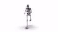 Human skeleton running. 4k or 4k+ Resolution