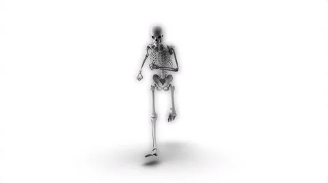 Human skeleton running. Stock Footage 56188593