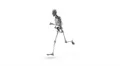 Human skeleton running. 4k or 4k+ Resolution
