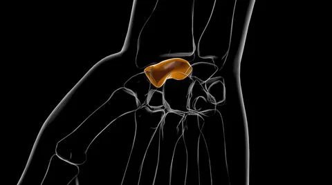 Human Skeleton Scaphoid Anatomy 3D Ilustración de archivo
