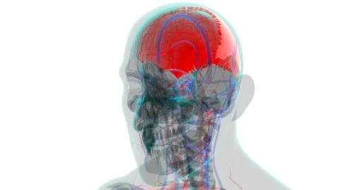 Human Skeleton Skull Parietal Bone Anatomy For Medical Concept Stock-Illustration