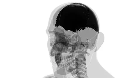 Human Skeleton Skull Parietal Bone Anatomy For Medical Concept Stock-Illustration