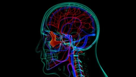 Human Skeleton Skull Zygomatic Bone Anatomy For Medical Concept Stock Illustration