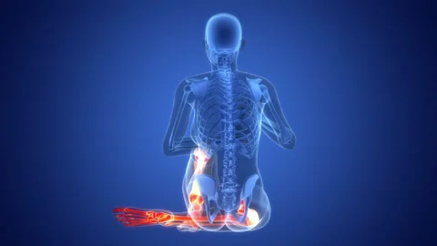 Human Skeleton System Lower Limb Bone Joints Anatomy Animation Concept Stock Footage 291391284