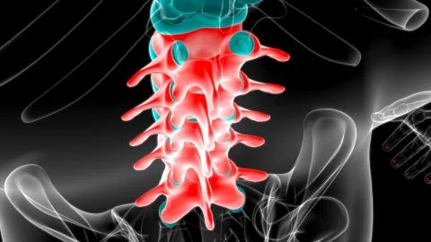Human Skeleton Vertebral Column Lumbar Vertebrae Anatomy Stockillustratie