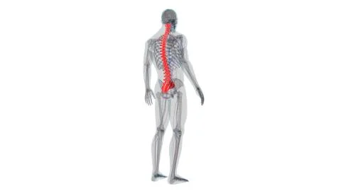 Human Skeleton Vertebral Column Vertebrae Anatomy Stockillustratie