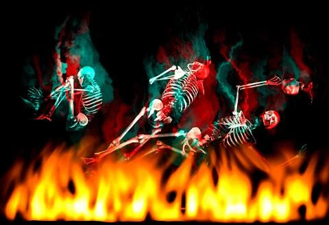 Human skeletons Stock Illustration