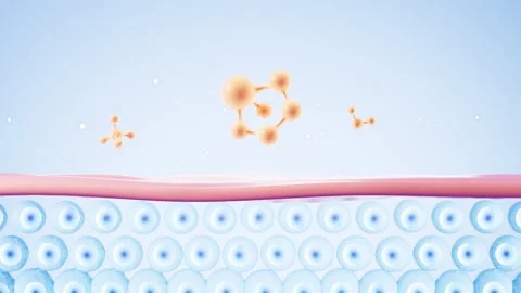 Human skin layer. Human skin cells.Used for cosmetics advertisements, skin .. Stock Footage 332343995
