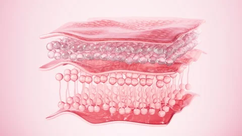 Human skin layer. Human skin cells.Used for cosmetics advertisements, skin .. Stock Footage 332344330