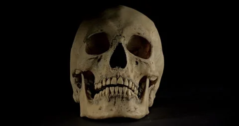 Human Skull with flashes Light. Stock Footage 332203062