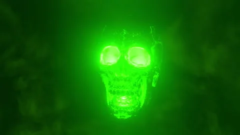 A human skull. Video stock 168296699