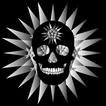 Human Skull Geometry and design Stock Illustration