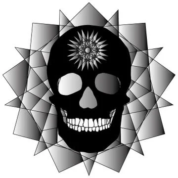 Human Skull Geometry and design Stock Illustration