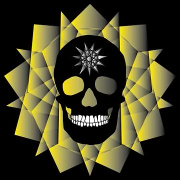 Human Skull Geometry and design イラスト素材