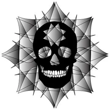 Human Skull Geometry and design イラスト素材