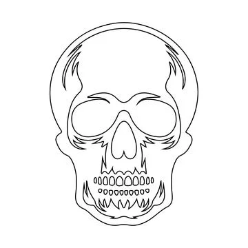 Human skull icon Stock Illustration