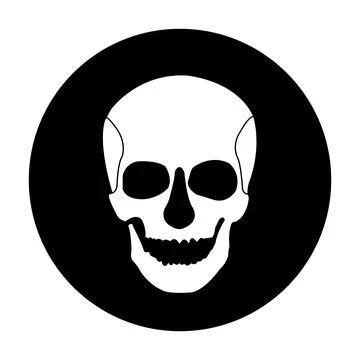 Human skull icon Stock Illustration